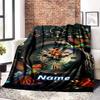 Floral Clock Hummingbirds Home Customize Your Name Blankets Comfortable Soft Lightweight Allseason Multipurpose Blanket For Picnics Sofas Offices Beds