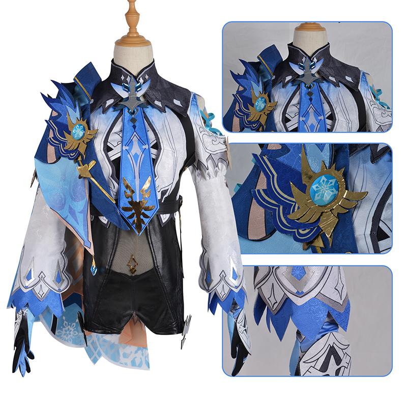 Eula Cosplay Genshin Cosplay Costume Lawrence Euruaroorensu Cosplay Wig Shoes For Women Game Party Role Play Outfit