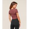 Gymshark Crossover Midi Top With Shelf Burgundy Brown B4c3e Rbqv