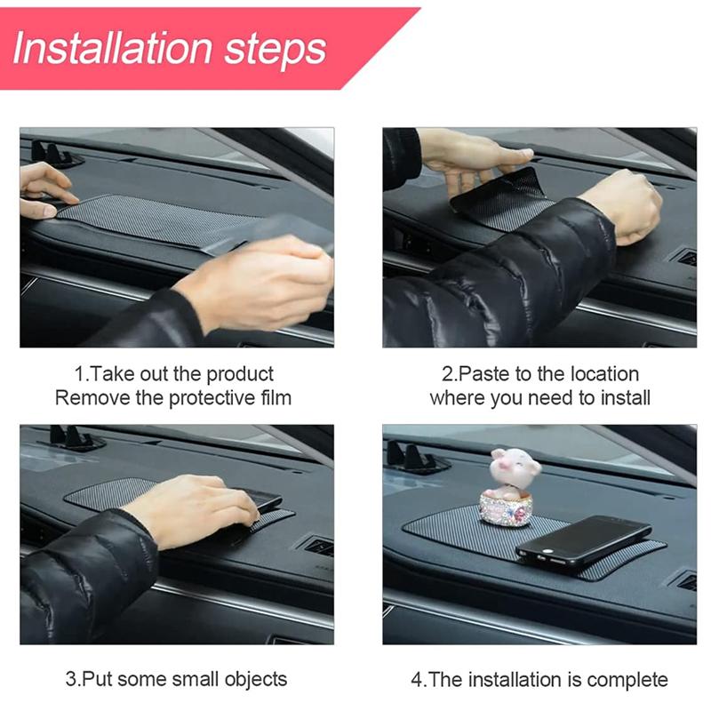 HOT Car Dashboard Anti-Slip Rubber Pad Universal Non-Slip PVC Mat Magic Dashboard Sticky Adhesive Mat for Phones Sunglasses Keys