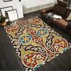 Colorful Floral Pattern Carpet with Abstract Vintage Design,  Area Rug Suitable for Use As an Anti-slip for Living Room Bedroom Sofas