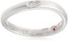ESTELLE Diamond and Ruby Silver Disney Pairing Rings for Women, HEART, 0191-0699-0016-0009, Japanese Size 9