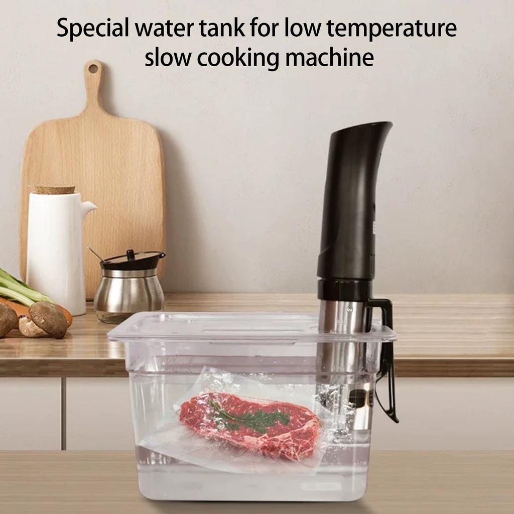 Efficient Sous Vide Container 6L Clear Slow Cooking Vessel Easy Monitoring and Precise Temperature Control Water Tank