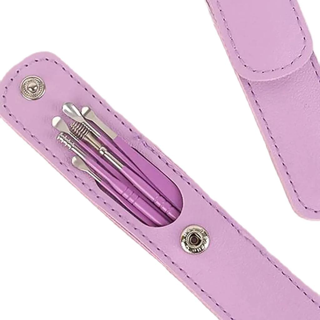 6pcs/set ear digging spoon set spiral wet buckle professional ear picking tool