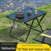 Lightweight Portable Outdoor Folding Camping Table - Tactical Multi-functional IGT Tea & Picnic Table for Field Cooking.