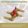 16/19MM Heater Tap Valve Universal Heater Control Valve with Brass Body Plated Shank Robust Heater Control Valve Multifunctional