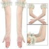 Seethrough Sheer Arm Sleeves Wedding Gloves For Bride Formal Occasion Fingerless Thin Arm Covers for Evening Party Wear