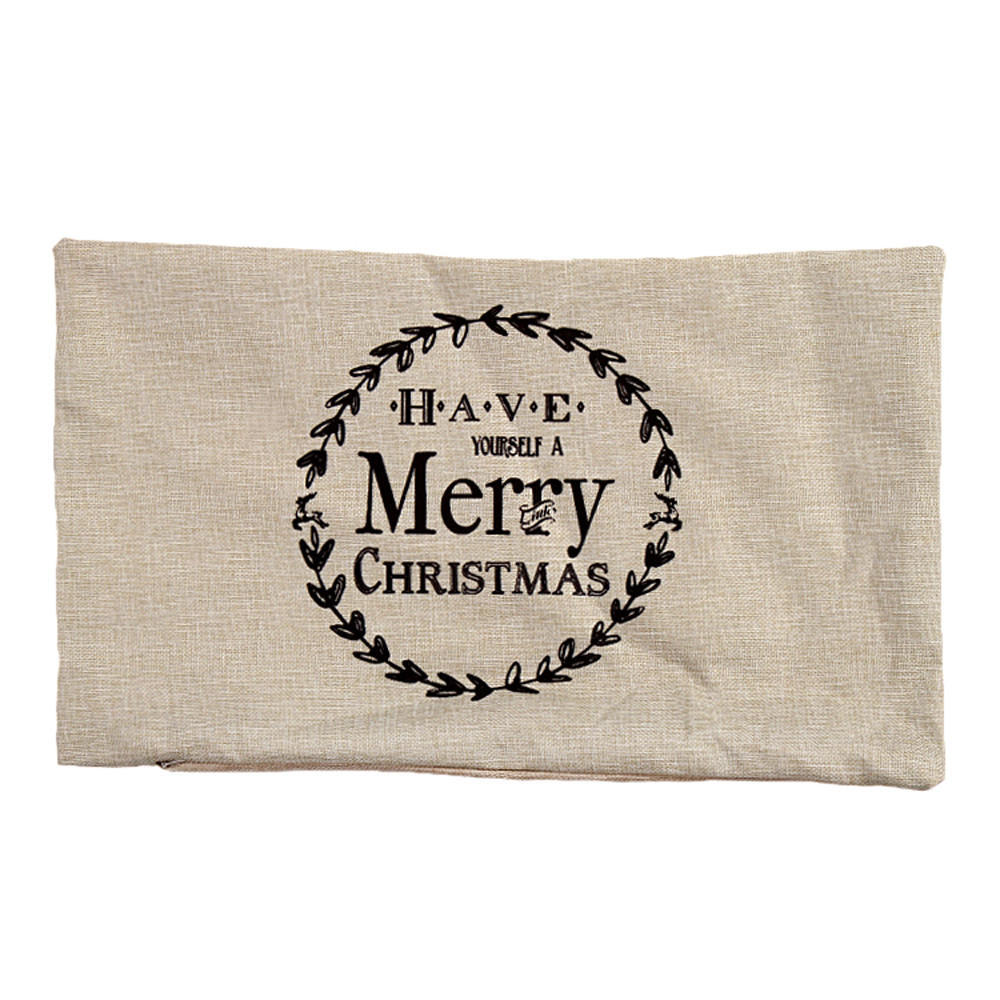 Christmas Pillow Sofa Waist Throw Cushion Cover Home Decor WH