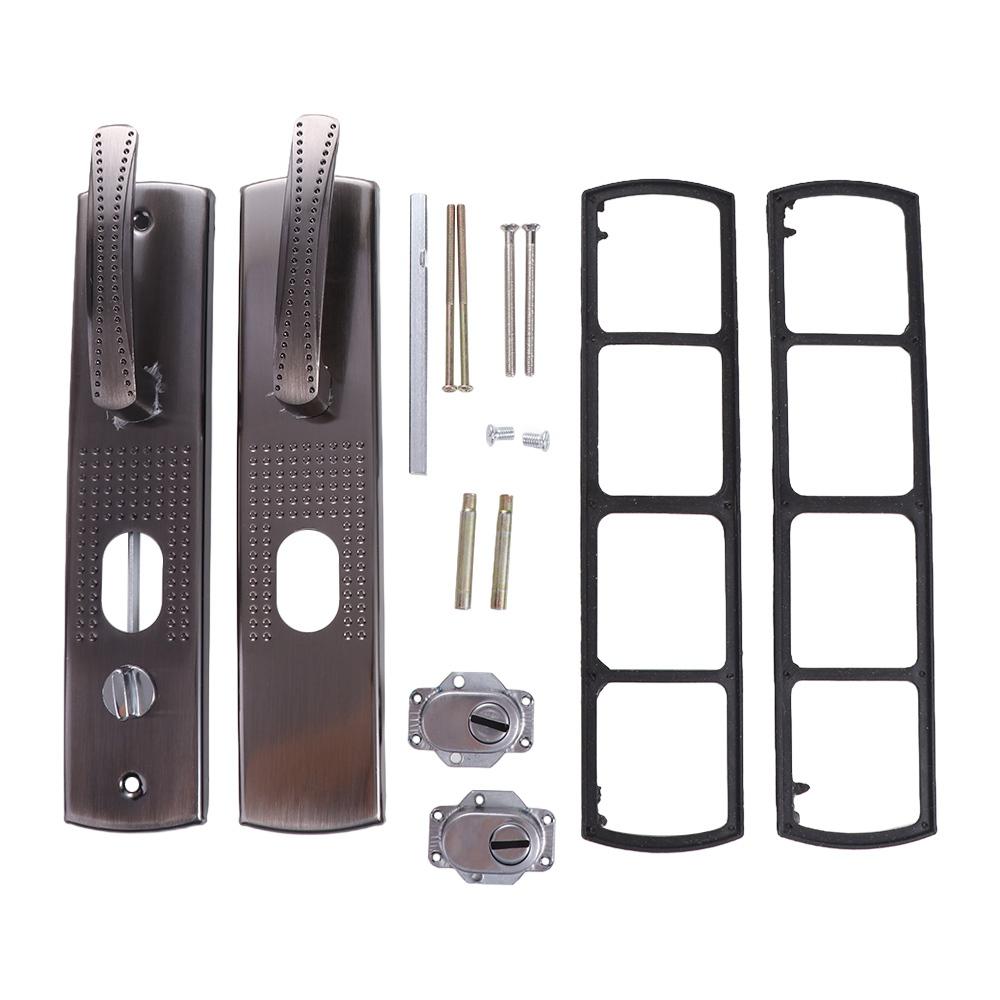 

Household Hardware Universal Security Door Handle Aluminium Alloy Practical Panel Handle Anti-theft Thickened Door Lock Home Double Switch бронзовий