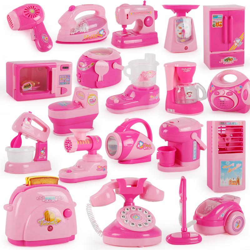 Children's TikTok-Inspired Mini Kitchen Set: Play House Appliances - Fridge & Washer