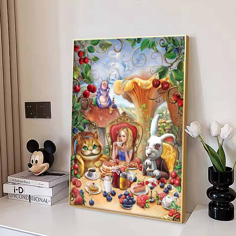 Disney Diamond Painting Alice In Wonderland Art Painting Rhinestone 5D Mosaic DIY Cross Stitch Gift Home Decor
