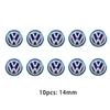 5/10Pcs 14MM Car Remote Key Badge Emblem Metal Logo Stickers For VW GTI Polo Golf Passat Tiguan Arteon Touareg CC Taigo Caddy Je QO2