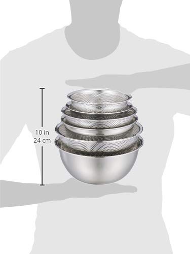 Wahei freiz Clogging-Resistant Perforated Strainer & Easy-to-Use Deep Bowl, 3 Sizes, Cook Delhi AMG-0411