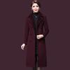 Abrigo de Mezclas de Lana para Mujer Invierno Moda Engrosado Cuello de Cachemir Chaqueta Larga Cálida Ajustada Abrigo Exterior Femenino Tallas Grandes M-5XL