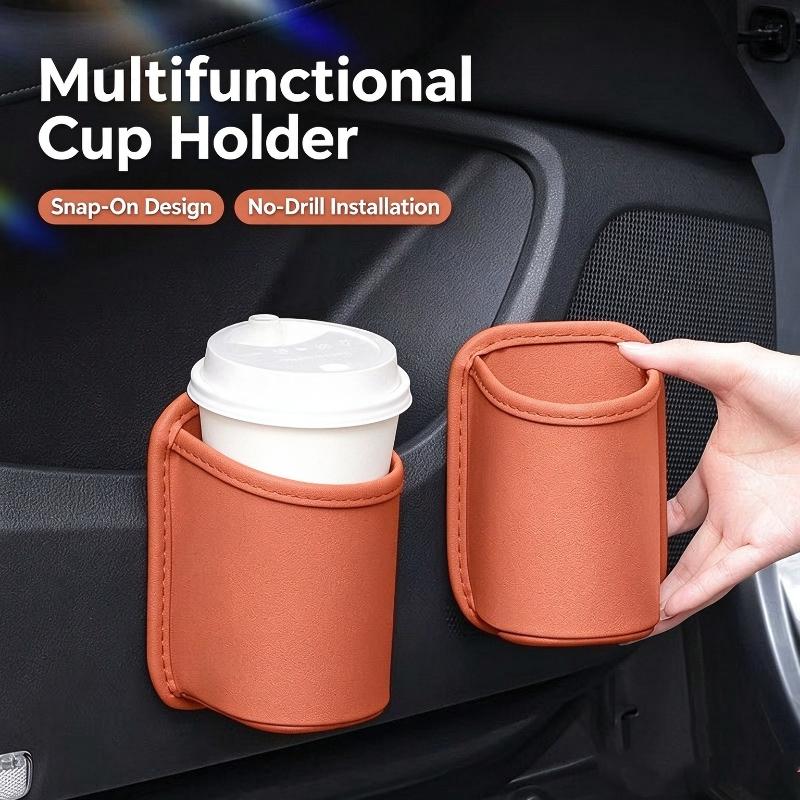Leather Car Door Storage Box Waterproof Drink Holder Storage Bag Multifunctional Vehicle Door Pocket Organizer For Car Accessory