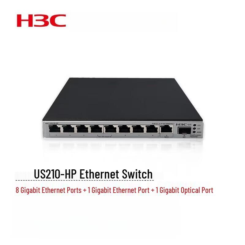 

H3C US210-HP 9-Port Gigabit PoE+ Managed Switch