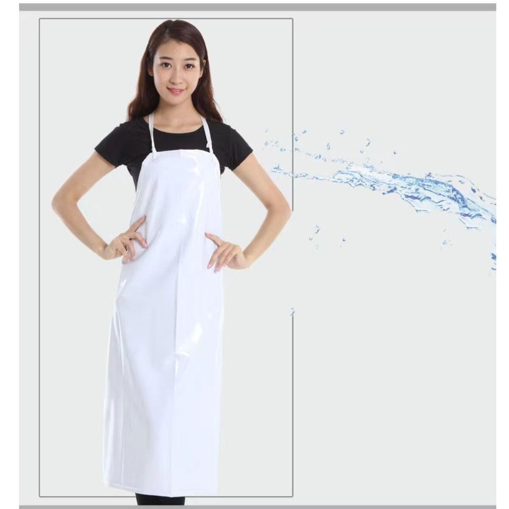 Extra Wide Shoulder Straps Waterproof Dishwasher Apron Odorless Food Chef Apron  Dishwashing