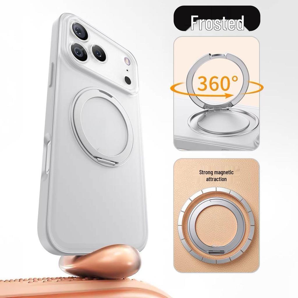 iPhone 17 Pro Case: 360° Rotating Magnetic, Transparent, Full Coverage, Anti-Drop Shell