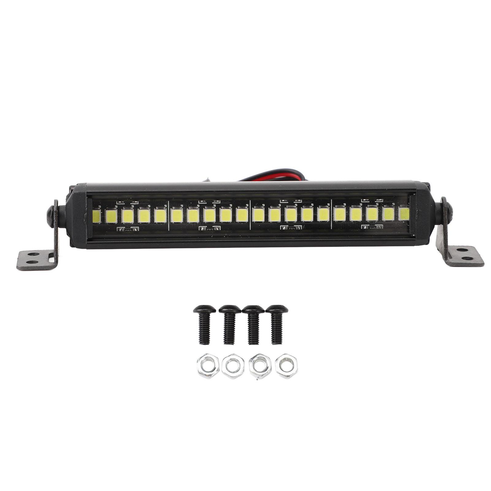 

Light Bar 20 LEDs High Brightness Aluminum Single Row Simulated Roof Light for 1/10 RC Crawler Car