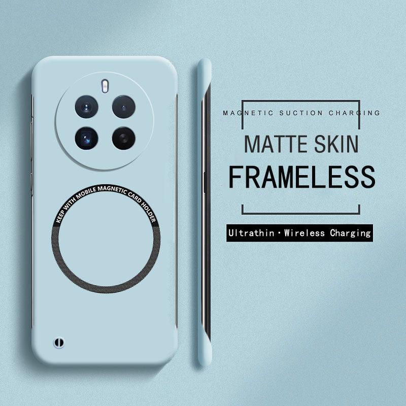 

Безрамный магнитный ультратонкий чехол Magsafe для Huawei Honor X9A 50 70 90 100 200 Pro с беспроводной зарядкой, жесткая матовая задняя крышка из ПК for Honor X9A мятный