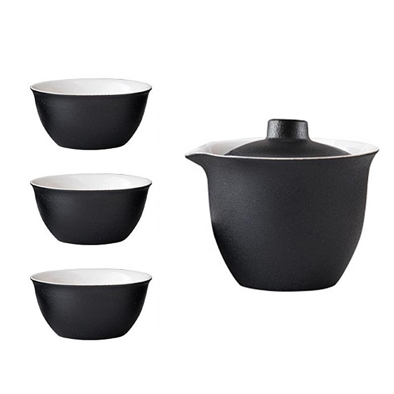 

Дорожный чайный набор Lubao Маленький набор Kuaike Один чайник Три чашки Портативный Для деловых мероприятий Сопутствующие подарки