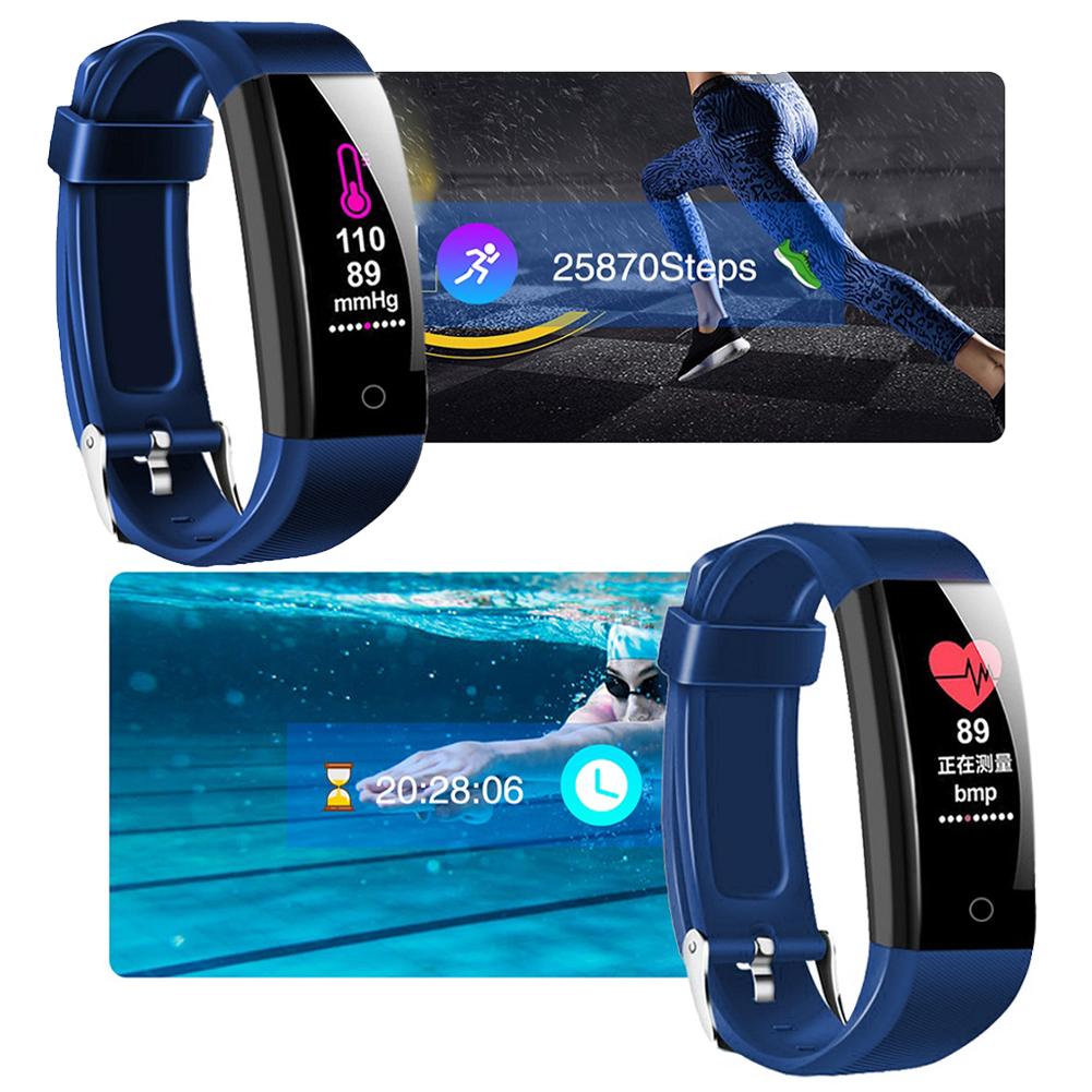 W6 Smart Bracelet Healthy Step Count Sports Watch Multifunction Smart Heart Rate MonitorBlue