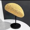 Sommer Hohlstrick Baskenmütze Hut für Damen Mode Britischer Maler Stern Design Atmungsaktive Kappe für Damen Mädchen