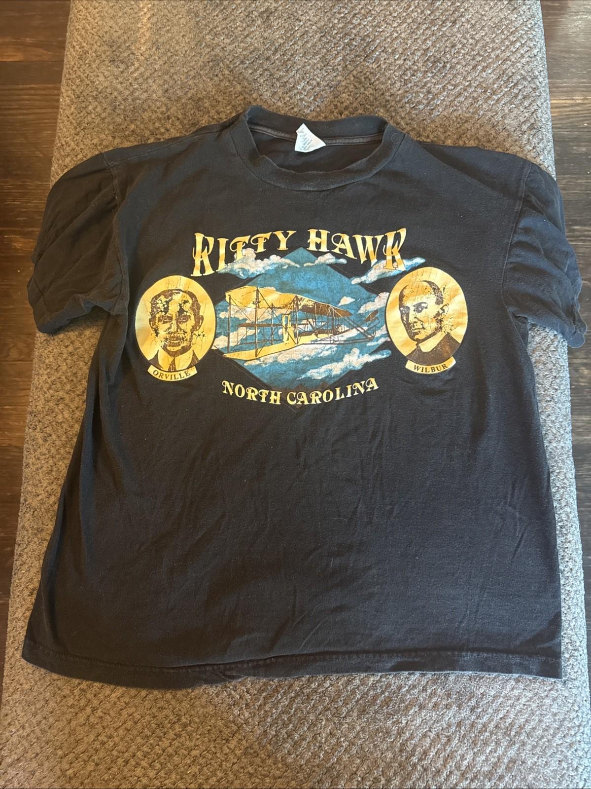 Vtg 80s 90s Men’s Large T Shirt Single Stitch Kitty Hawk North Carolina Wright Unisex T-Shirt XXXL