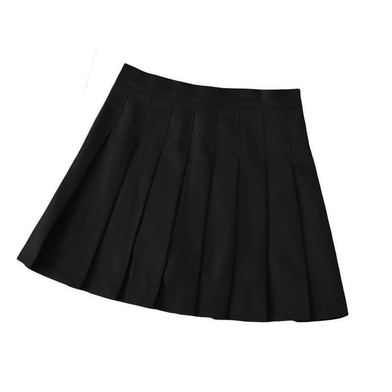 White Pleated Skirt for Women High-waisted A-line Slimming Skirt Spring Autumn Winter Summer Petite Casual All-match Versatile Short Skirt