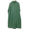 BLUEBIRD BOULEVARD Green Linen 100% Long Shirt Dress dress M greenUsed