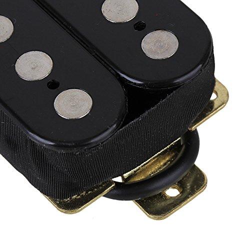 Yibuy 2-Pack Black Humbucker Pickups, Dual Coil, Metal + Magnet, Bridge & Neck Set for Electric Guitar