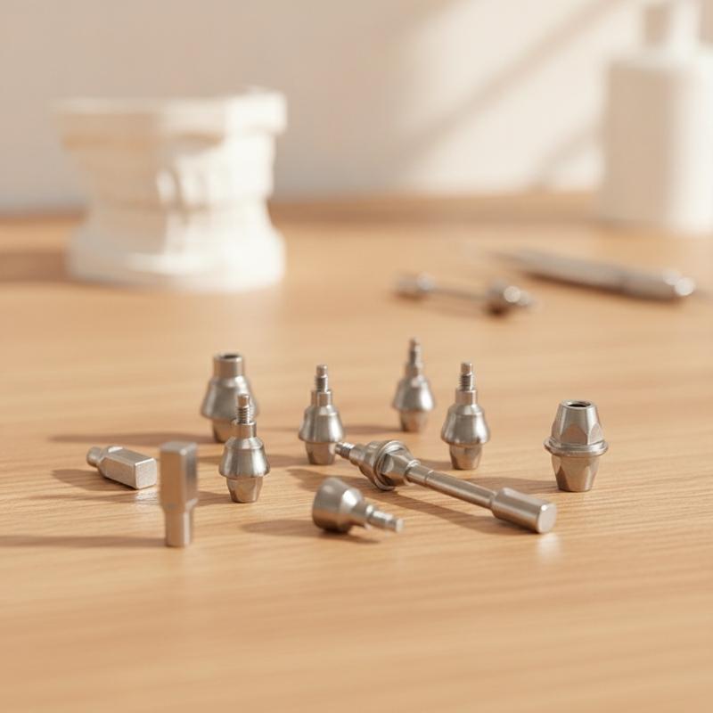 1 Set Right-Angle Base Platform Immediate Repair Implant Replacement Temporary Titanium Substrate Protective Cap