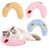3pcs Machine Washable Pet Neck Pillow Plush Fluffy Calming Pillow U Shaped Pillow  For Pets