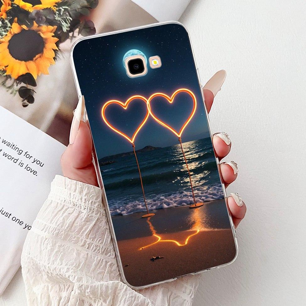 For Samsung J4 Plus Case Clear Cute Fashion Flowers Cool Painted Back Cover For Samsung Galaxy J4+ Phone Case SM-J415F SM-J415G