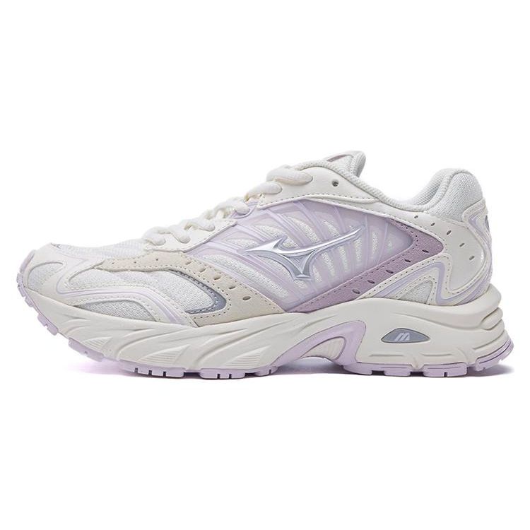 Mizuno FIYI 2K Unisex Low Top White Purple Casual Running Shoes Retro Mesh Upper Shock Absorbing Slip Resistant Wear Resistant Breathable D1GH223719 39