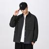 Men's Designer-Style Faux Two-Piece Jacket, Spring/Autumn 2025, Loose Casual Workwear, Trendy Cotton Outerwear.
