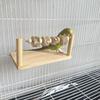 Natural Wooden Parrot Perch Stand Bite-resistance Wear-resisting Bird Paw Grinding Rack Interactive Oral Exercise Station