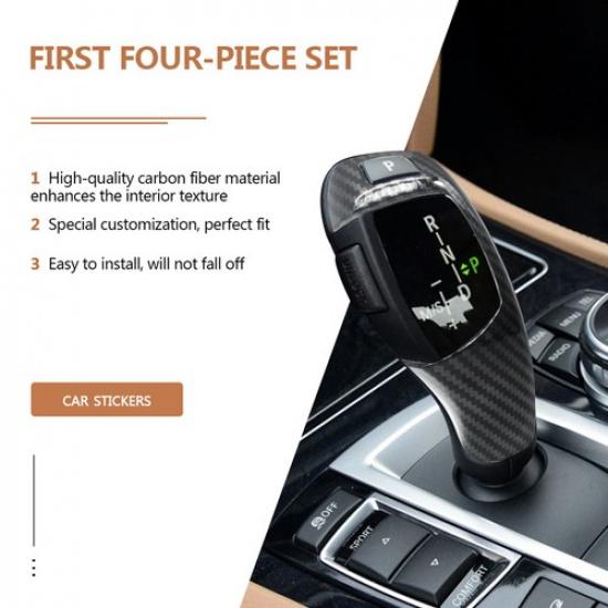 Gear Shift Knob Head Cover Trim Carbon Fiber ABS For BMW 3 4 Series F30 F34