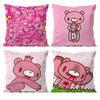 Cartoon G-GloomyS Bear Pillow Case Anti-dustmite Pillowcase Invisible zipper silky short plush Sofa cushion cover