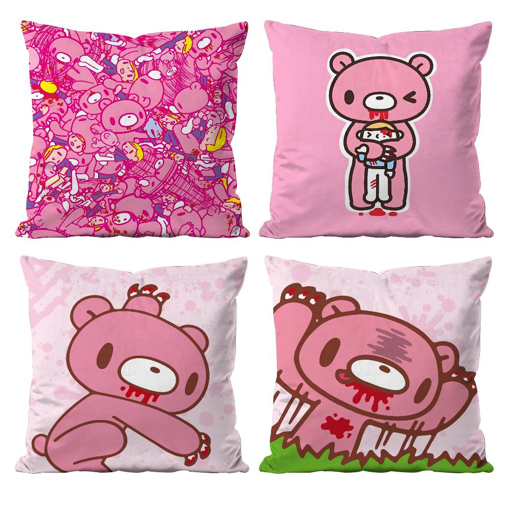Cartoon G-GloomyS Bear Pillow Case Anti-dustmite Pillowcase Invisible zipper silky short plush Sofa cushion cover