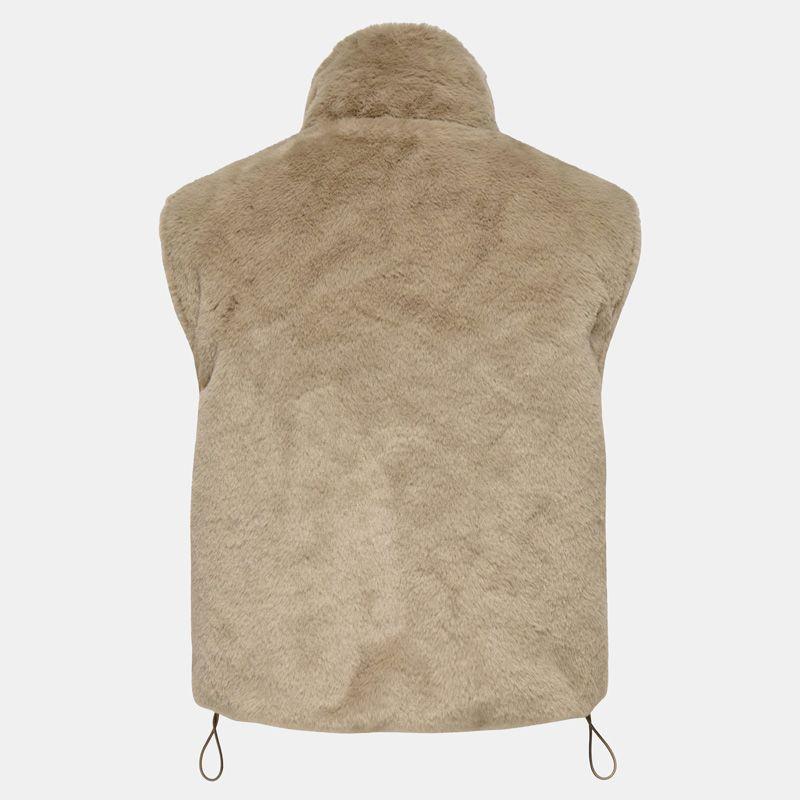 Veste sans manche reversible fausse fourrure col montant Femme ONLY