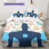 Love, Death, Robot Pattern Bedding Quilt Set Quilt Cover Pillowcase Home Decoration Birthday Gift (1 * duvet cover + 2 * pillowcase, without core)