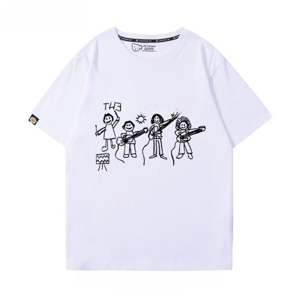 underground Rock Band American New All-match Pure Cotton Top Short Sleeve T-shirt