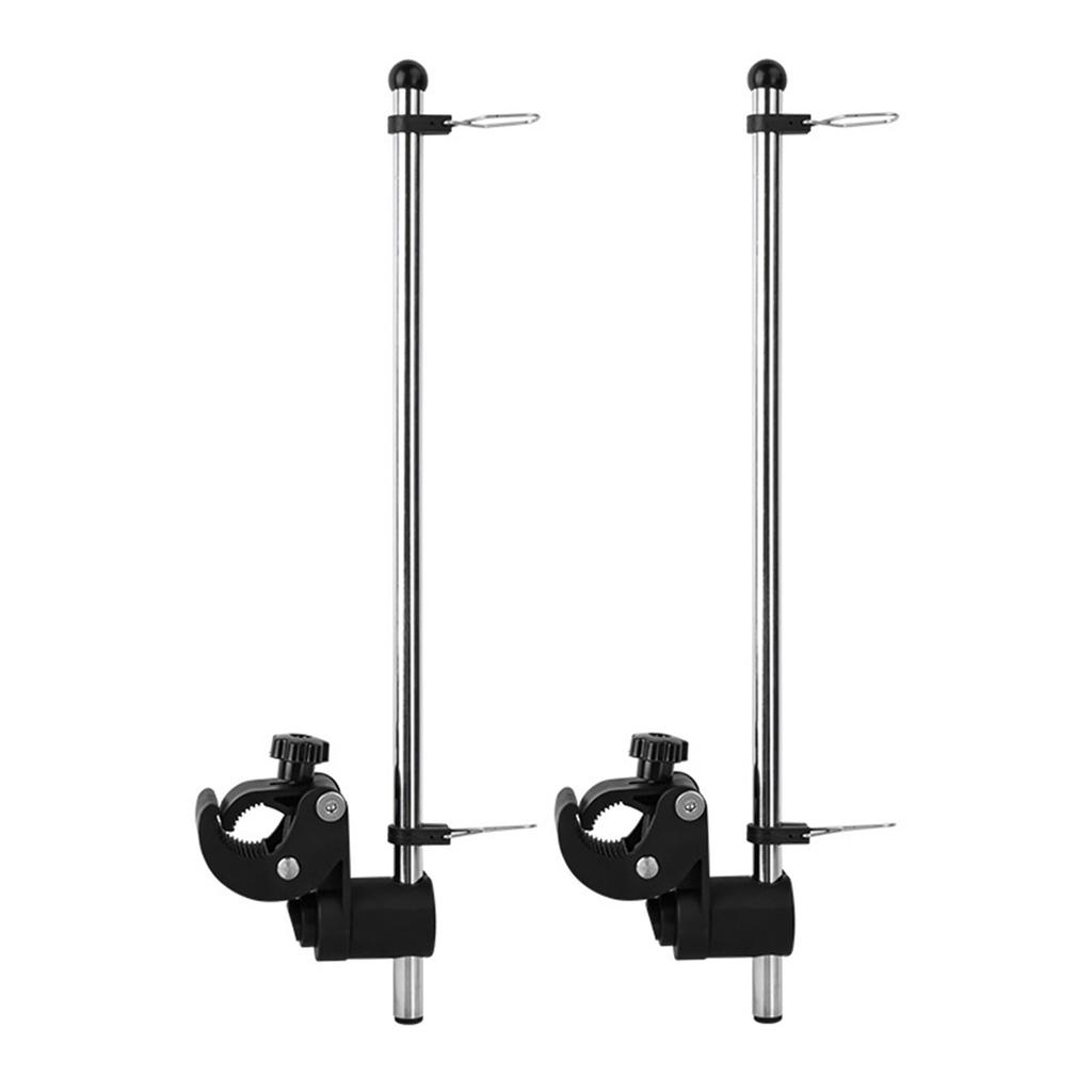 Stainless Steel Yacht Marine Rail Mount Flagpole With Detachable Base And Height Adjustment For Smooth Sailing