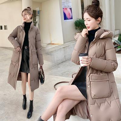 Cotton Clothes for Women In Winter New Fashionable Casual Slim and Slim Over Knee Women's Mid-Length Windproof Warm Down Cotton Clothes