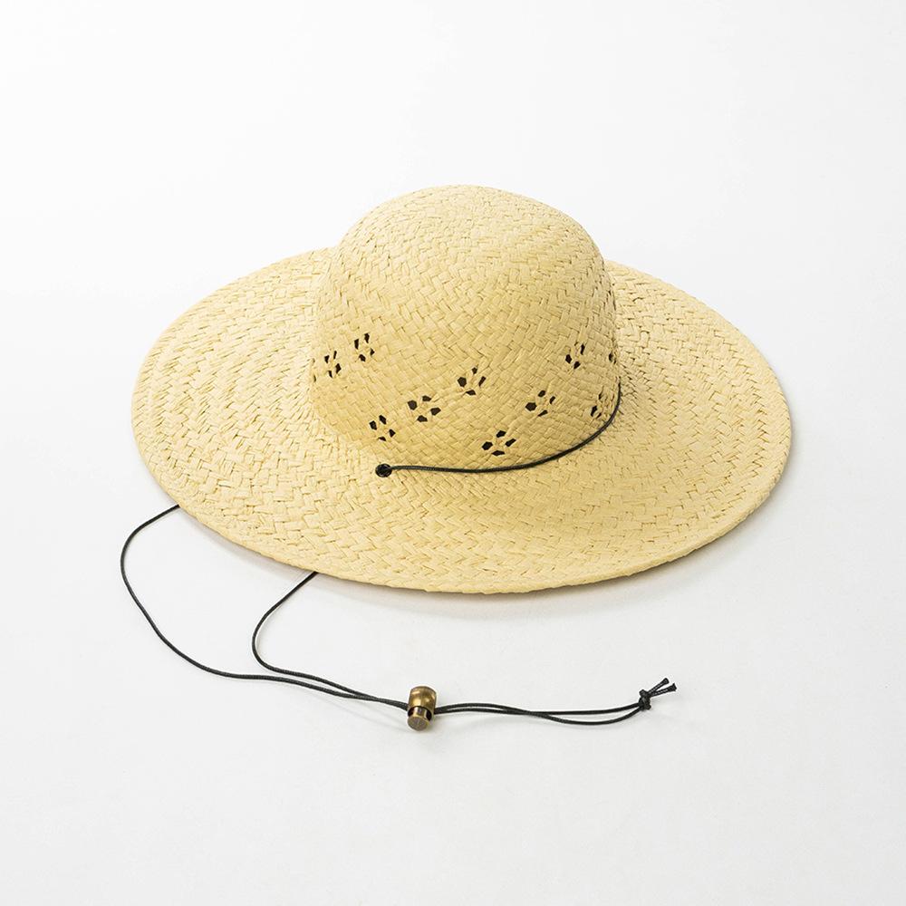 Korea Hand-knitted Openwork Design Straw Hat for Parents Child Head Circumferences -a Must-have for Families for Sun Protectio Child 53cm