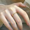 Golden Möbius Open Ring for Women: Elegant Fashion Band Gift for Girlfriend