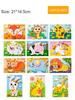 12 Pcs/Set Children's 3D EVA Stickers Kindergarten Boys and Girls Educational Handmade Sticker Paper Craft DIY Material Kit Toy