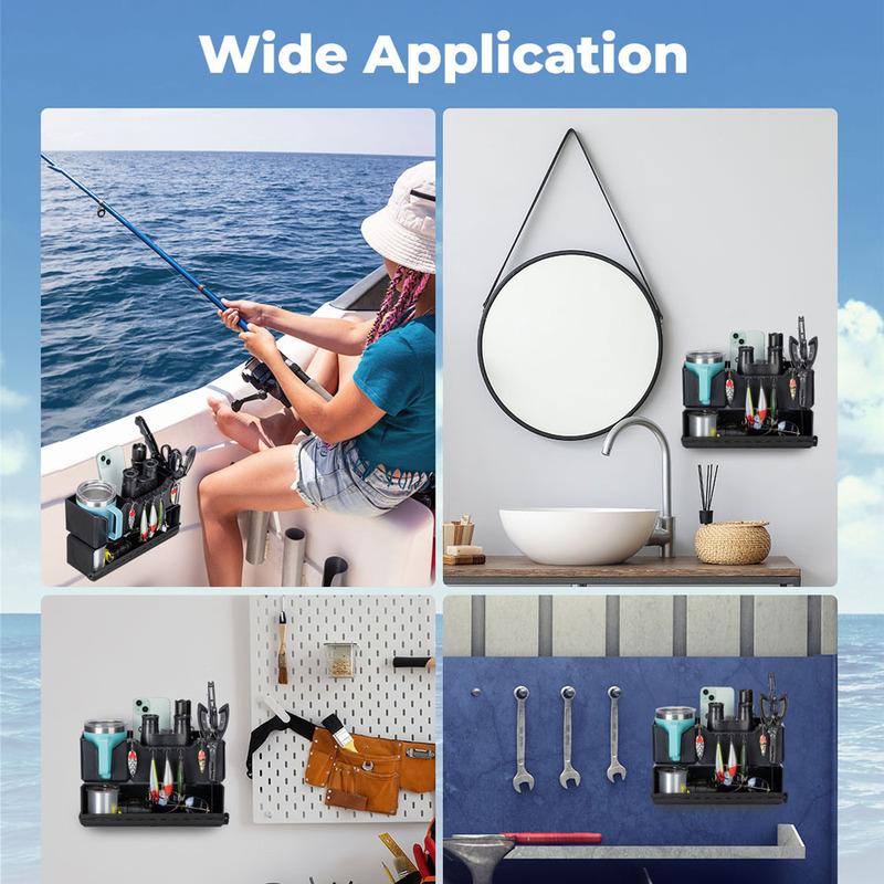 Boat Marine Storage Box Marine Toolbox Fishing Equipment Organizer Sturdy Space Saving Boat Mount Holder Caddy Can Cup Yacht
