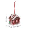 Realistic House Style Christmas Hanging Ornament Resin Material Xmas Tree Decor Festive Party Living Room Decoration